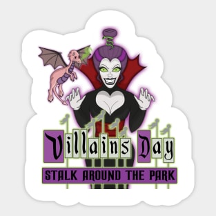 Villains Day Stalk Around The Park Sticker